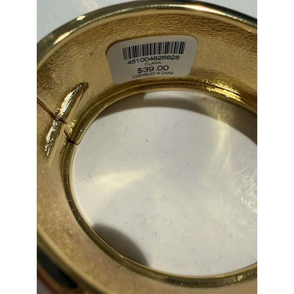 Nordstrom $39 Clara Bracelet Gold Hinged Wide Cuff Statement Bangle chunky gift